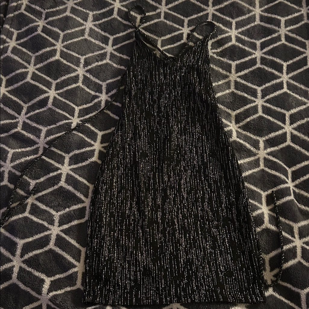 Fashion Magazine Black And Silver Mini Dress Fashion Magazine Black And Silver Mini Dress